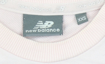 Womens UK Size 2XS New Balance Pink Pullover Sweatshirt