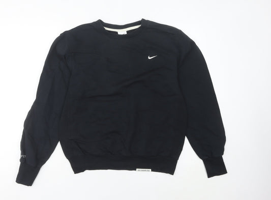 Nike Women’s Black Sweatshirt Size 8 UK Cotton Blend Dri-Fit