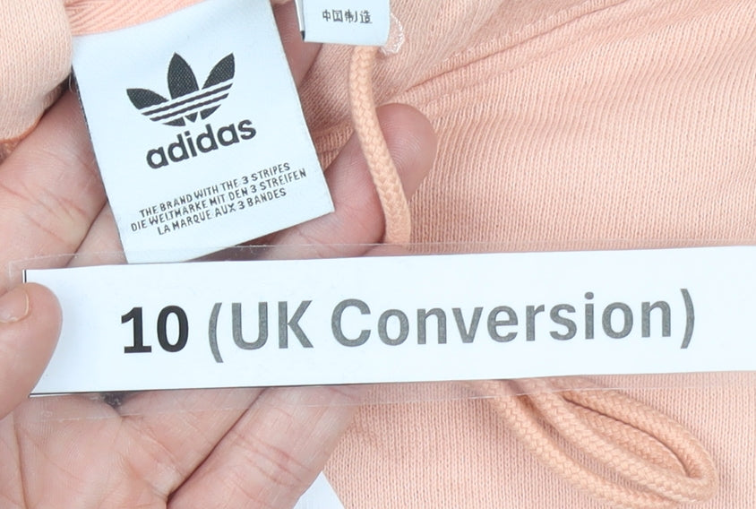 Adidas Womens Pink Pullover Hoodie Size 10 Logo Sports Casual