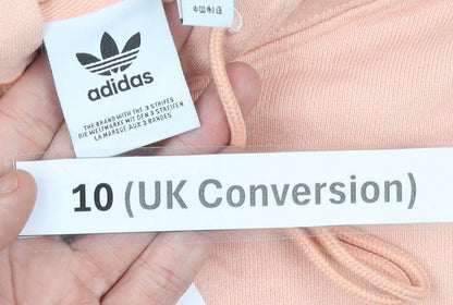 Adidas Womens Pink Pullover Hoodie Size 10 Logo Sports Casual