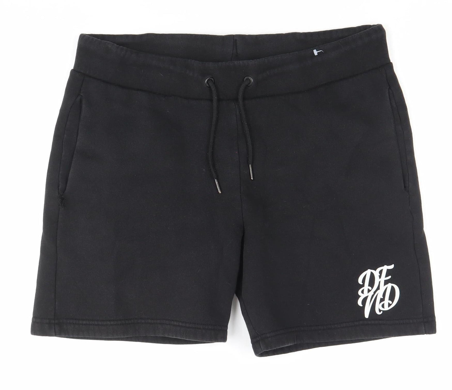 SikSilk Men’s Black Sweat Shorts L Casual Jersey Drawstring