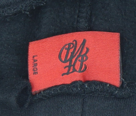 SikSilk Men’s Black Sweat Shorts L Casual Jersey Drawstring