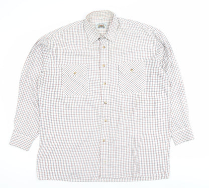 Taylor & Butler Mens Multicoloured Check Shirt L Long Sleeve Cotton