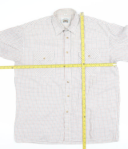 Taylor & Butler Mens Multicoloured Check Shirt L Long Sleeve Cotton