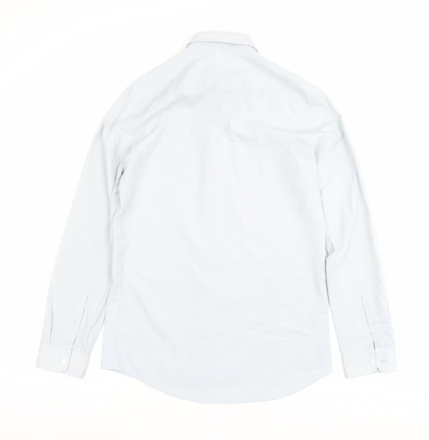 Topman Men’s White Slim Fit Long Sleeve Button-Up Shirt Size S