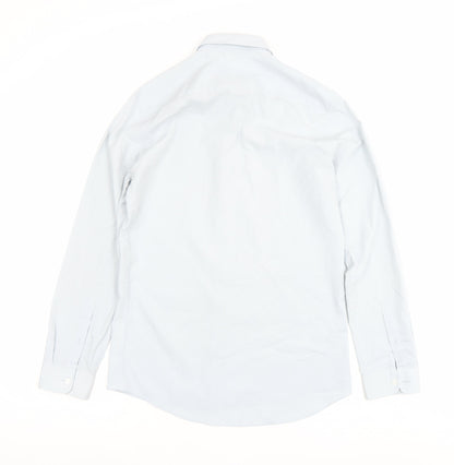 Topman Men’s White Slim Fit Long Sleeve Button-Up Shirt Size S