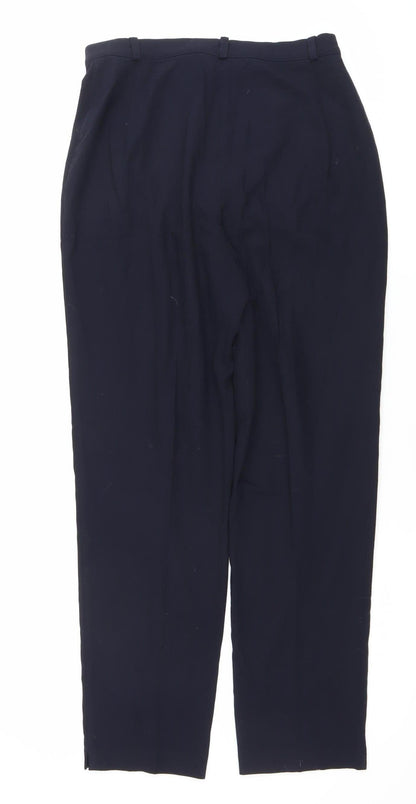 Womens UK Size 12 Marks and Spencer Regular Fit Dress Pants Blue Trousers