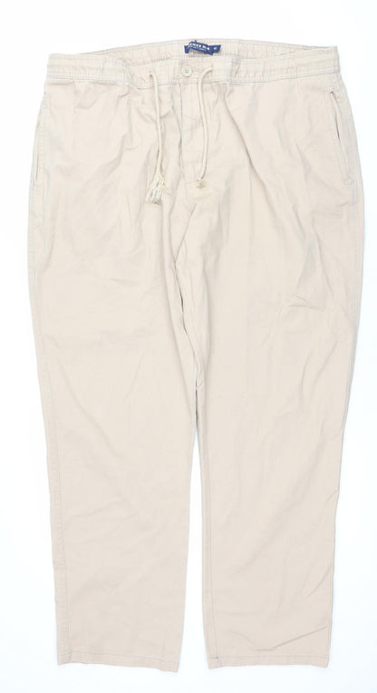 Premier Man Beige Cotton Blend Men’s Chino Trousers Size 42 Regular