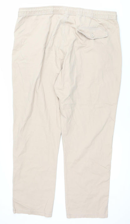 Premier Man Beige Cotton Blend Men’s Chino Trousers Size 42 Regular