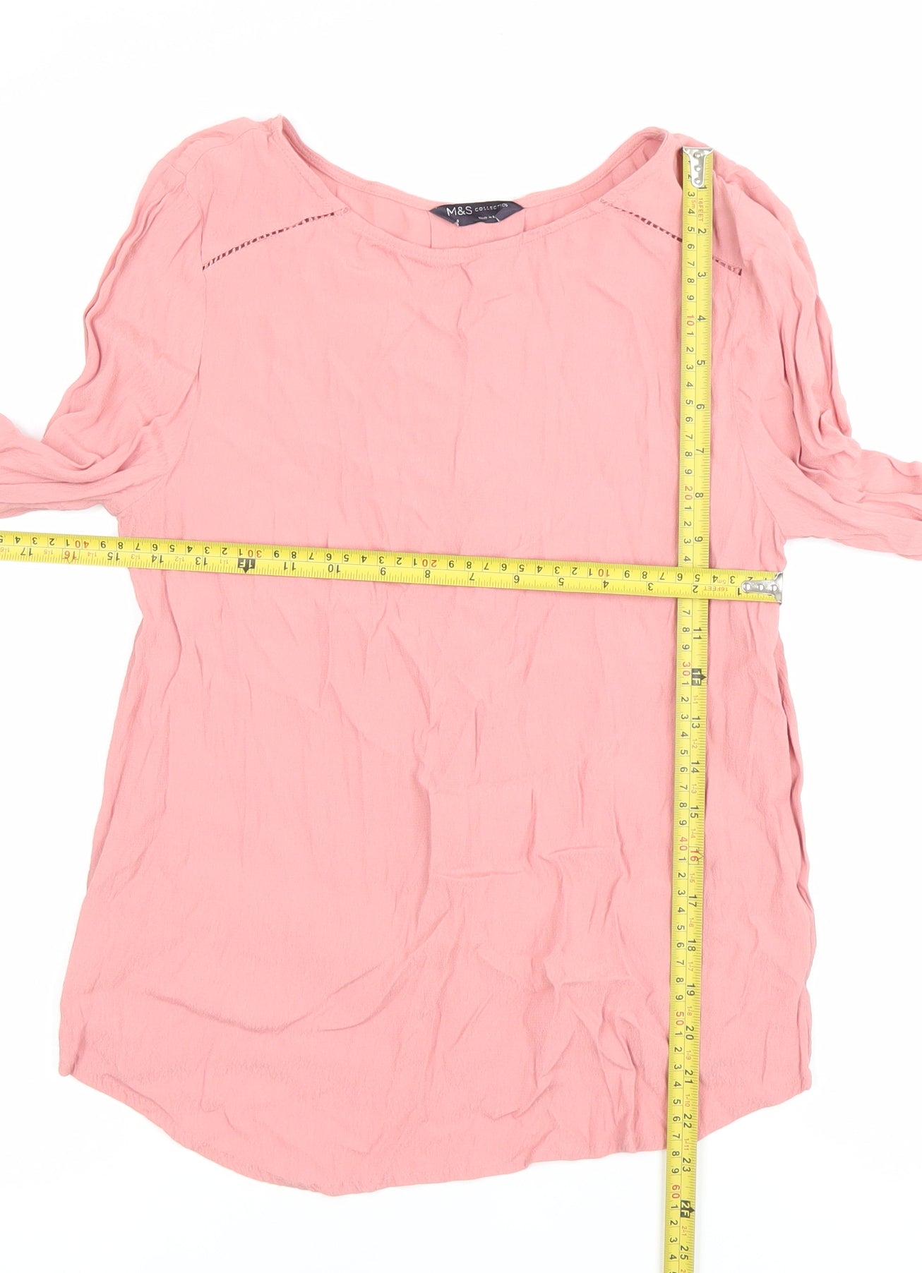 Womens UK Size 8 Marks and Spencer Pink Tunic Blouse