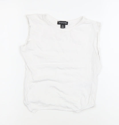 PrettyLittleThing Women’s White UK 6 Slim Fit Sleeveless Tank Top