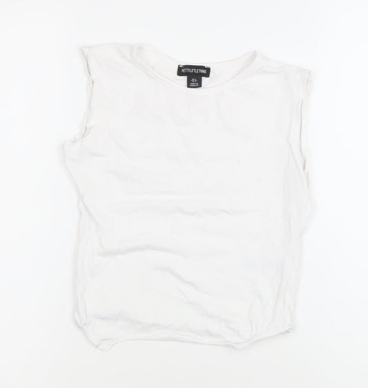 PrettyLittleThing Women’s White UK 6 Slim Fit Sleeveless Tank Top