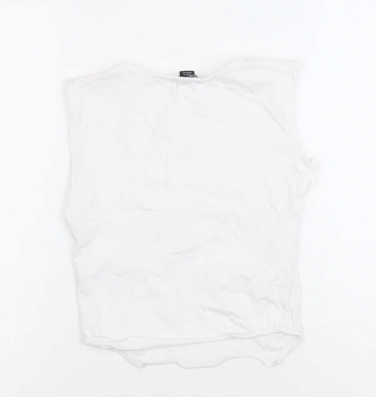 PrettyLittleThing Women’s White UK 6 Slim Fit Sleeveless Tank Top