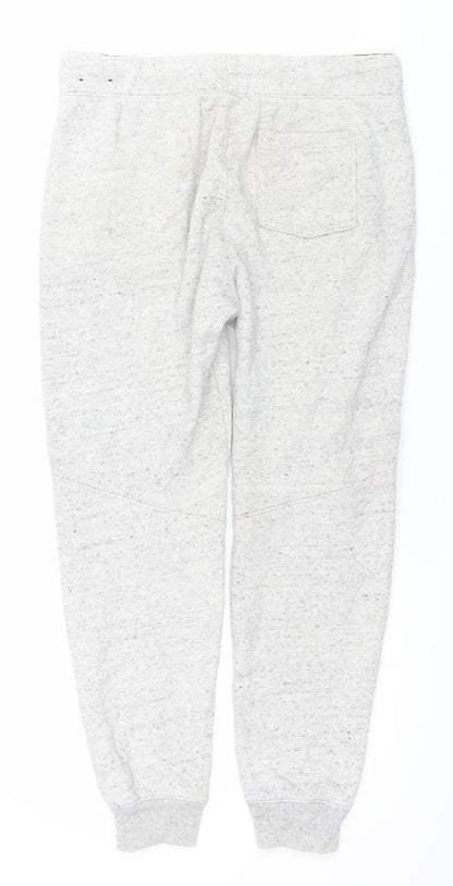 Hollister Men’s Grey Jogger Trousers S Regular Fit Fleece Pockets
