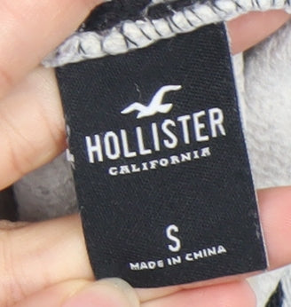 Hollister Men’s Grey Jogger Trousers S Regular Fit Fleece Pockets