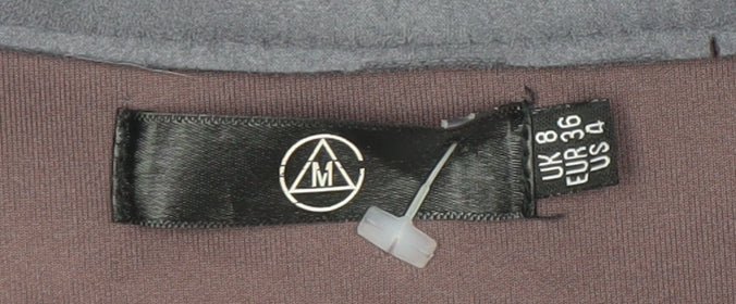 Missguided Women’s Grey Cropped Suede Look Button Jacket UK 8