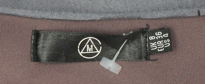 Missguided Women’s Grey Cropped Suede Look Button Jacket UK 8