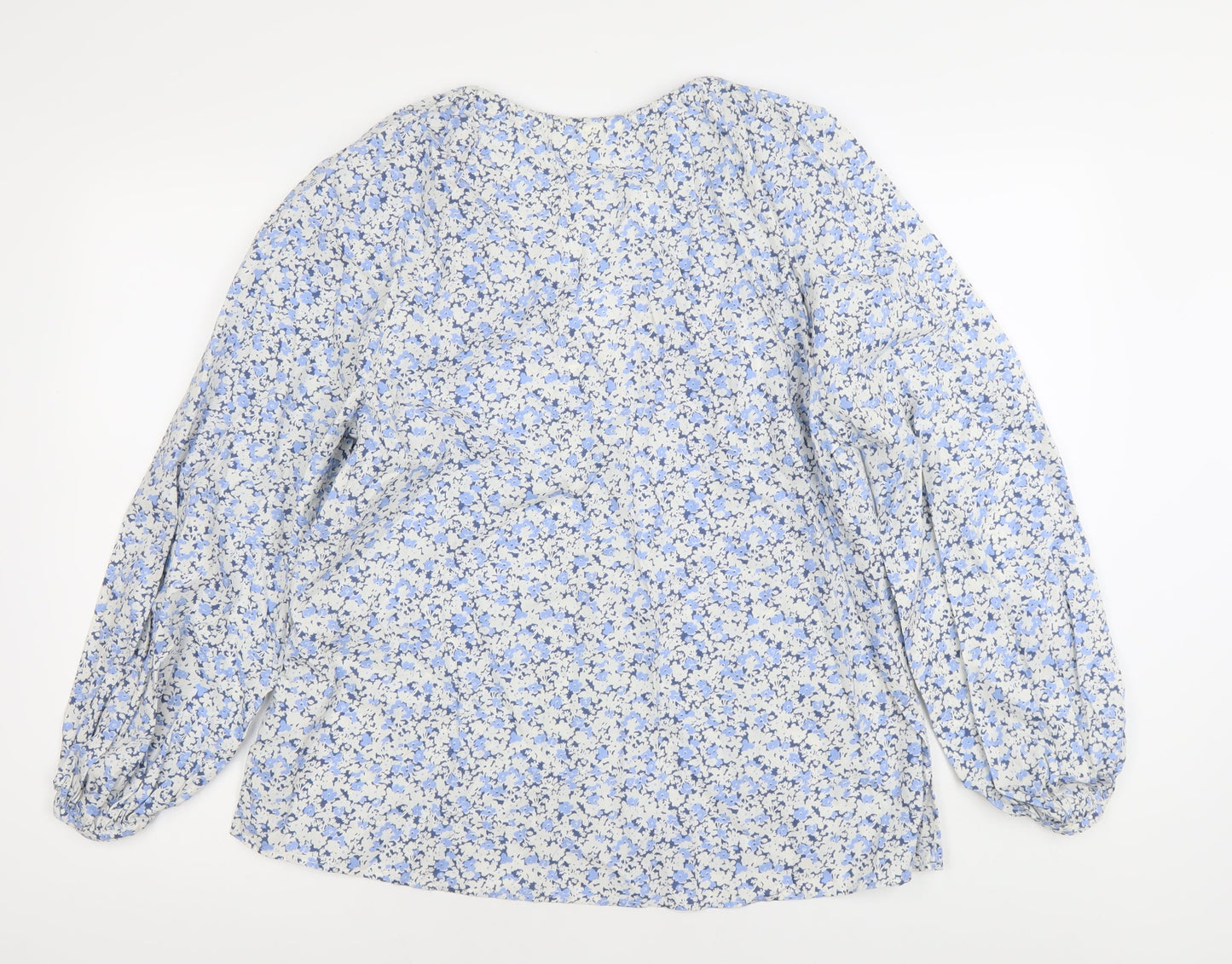Womens UK Size XS H&M Blue Tunic Blouse