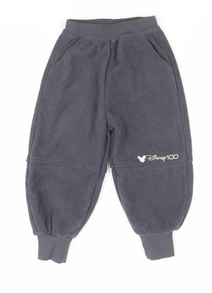 Disney Boys Grey Jogger Trousers 5-6 Years Cotton Casual Activewear