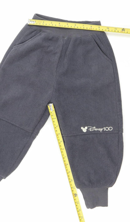 Disney Boys Grey Jogger Trousers 5-6 Years Cotton Casual Activewear