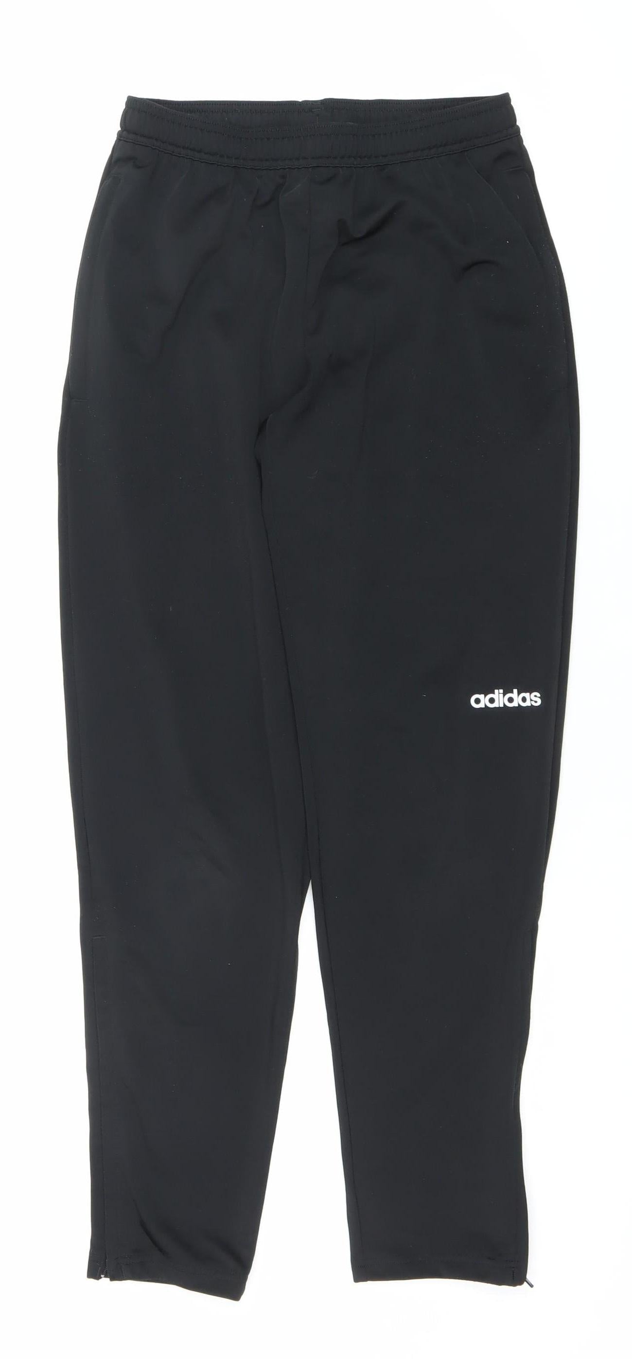 Adidas Men’s Black Track Pants Slim Fit Size S Activewear Tapered