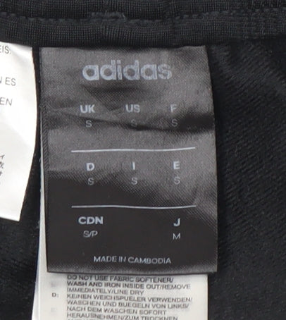Adidas Men’s Black Track Pants Slim Fit Size S Activewear Tapered