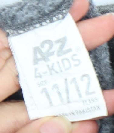 A2Z 4-Kids Boys Grey Full Zip Hoodie Onesie 11-12 Years Polyester Cotton