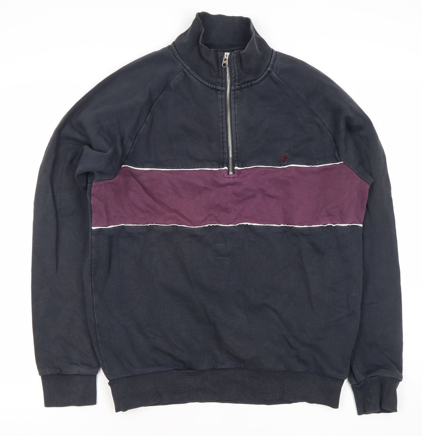 Mens UK Size M Farah Blue Pullover Sweatshirt