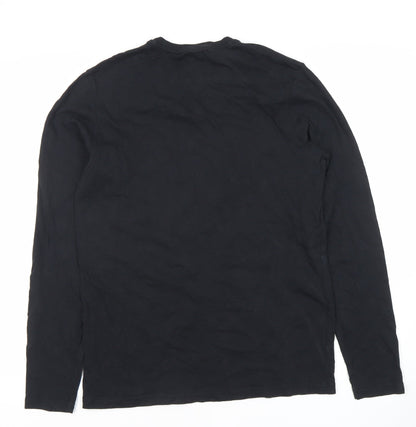 PlayStation Men's Black Long Sleeve Pyjama Top Size S Cotton