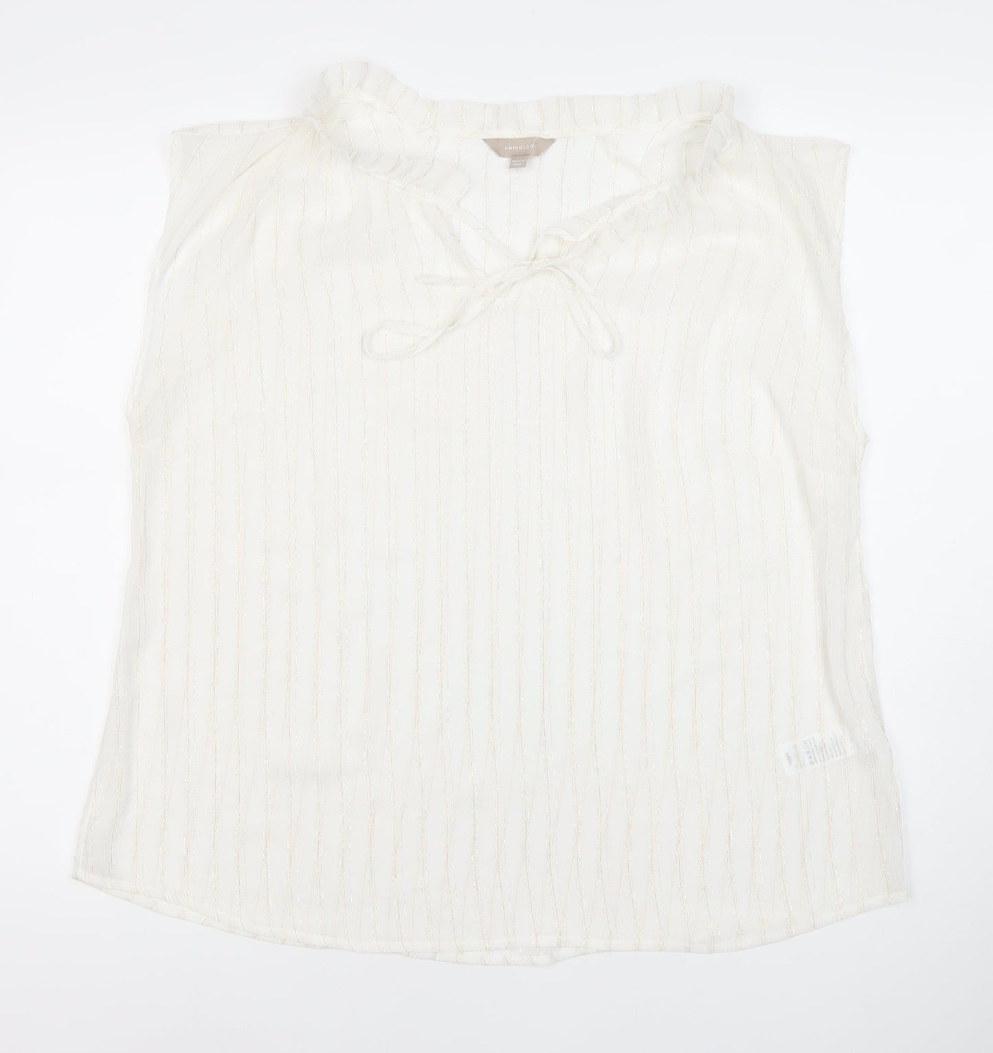 Womens UK Size 18 Anthology White Tunic Blouse