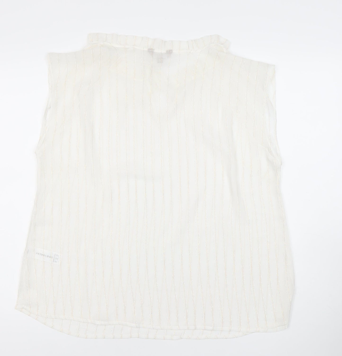 Womens UK Size 18 Anthology White Tunic Blouse