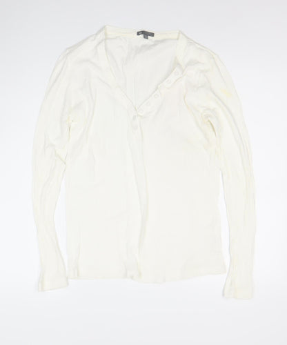 Gap Women’s Ivory Long Sleeve Cotton Blouse XL