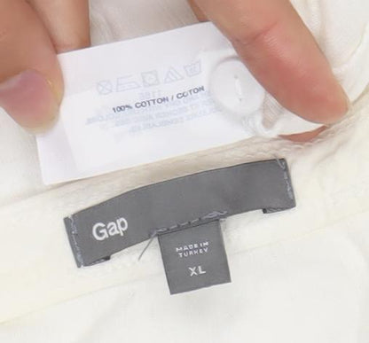 Gap Women’s Ivory Long Sleeve Cotton Blouse XL