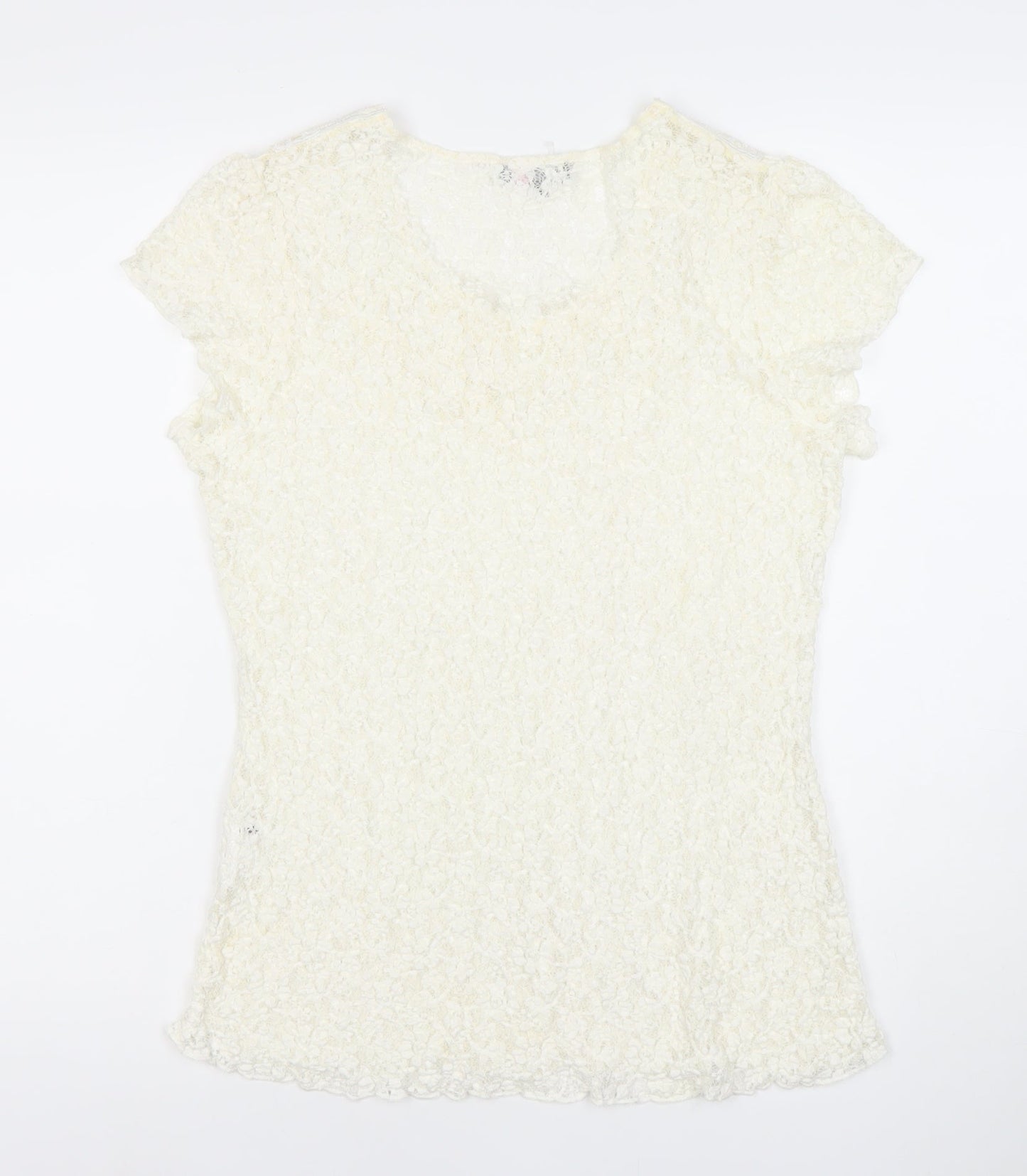 Womens UK Size 18 Marks and Spencer Ivory Tunic Blouse