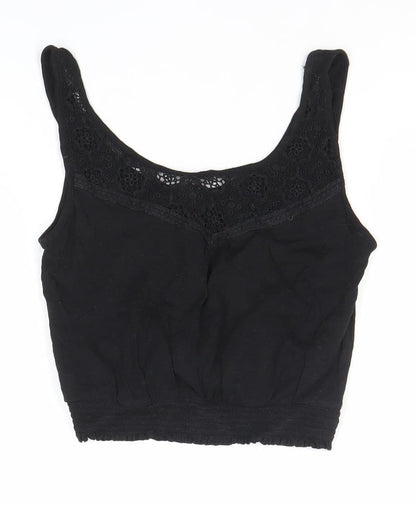 Womens UK Size 10 New Look Black Camisole Tank