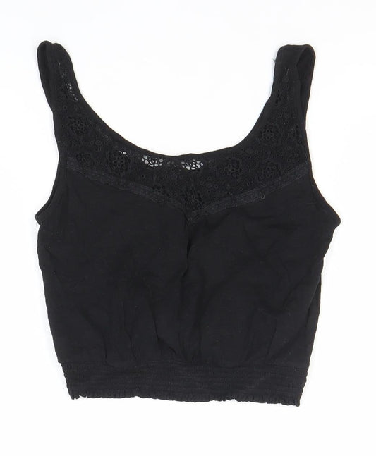 Womens UK Size 10 New Look Black Camisole Tank