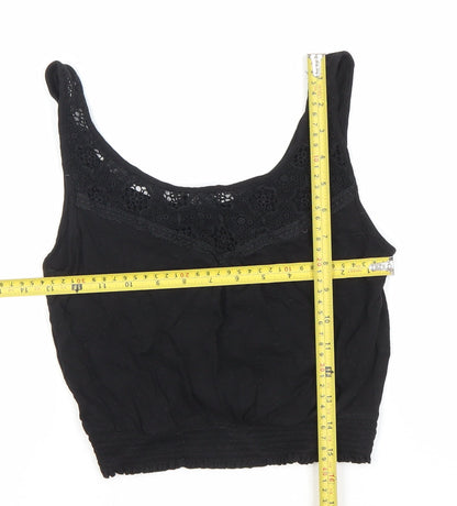 Womens UK Size 10 New Look Black Camisole Tank