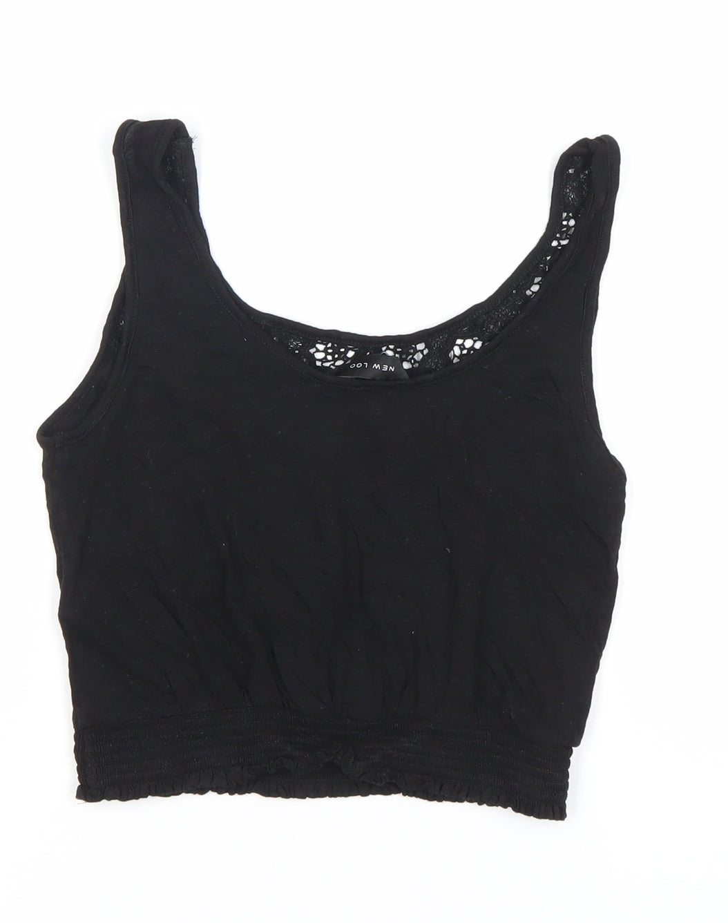 Womens UK Size 10 New Look Black Camisole Tank