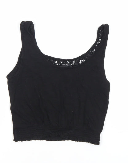 Womens UK Size 10 New Look Black Camisole Tank