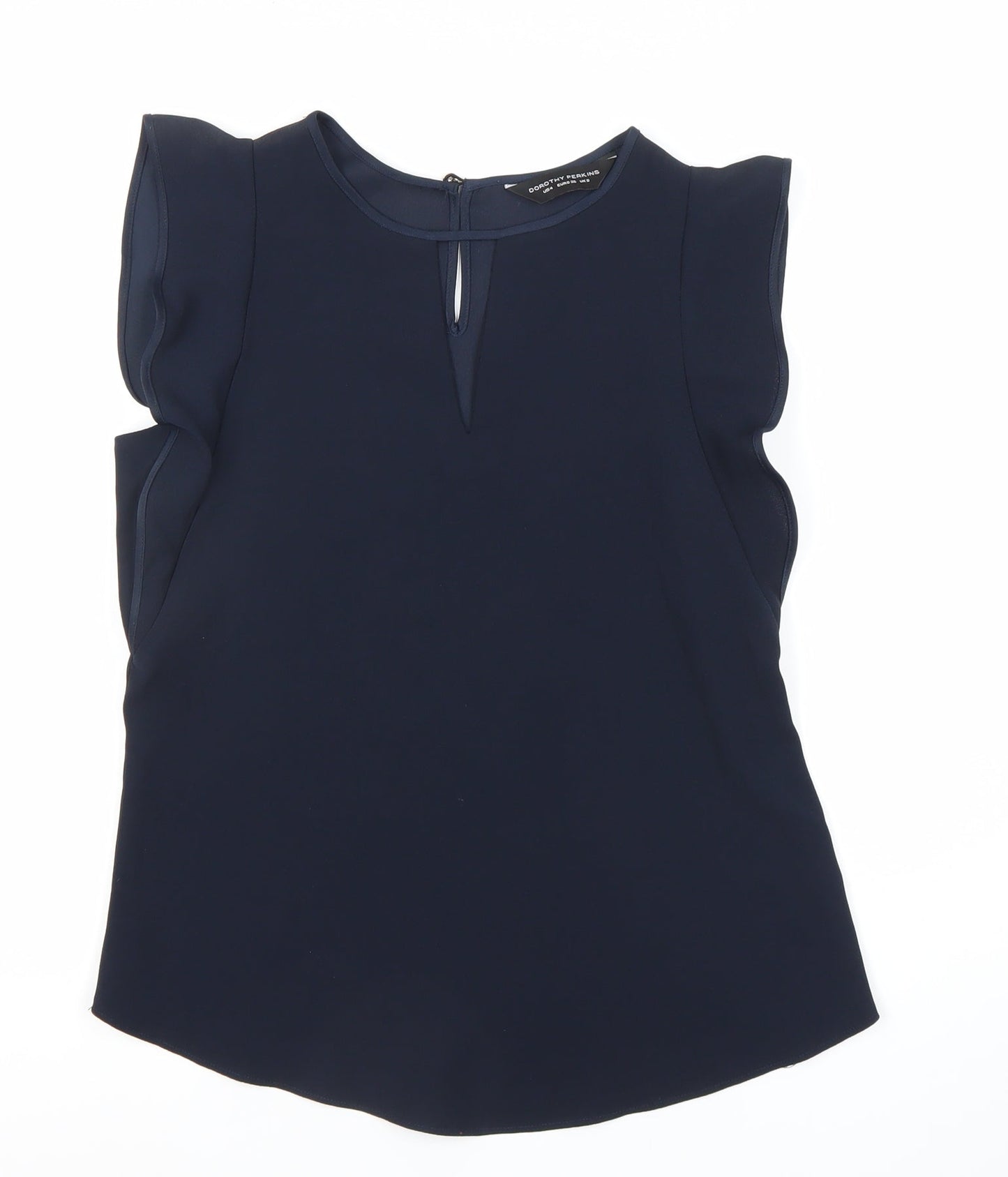 Womens UK Size 8 Dorothy Perkins Blue Basic Blouse