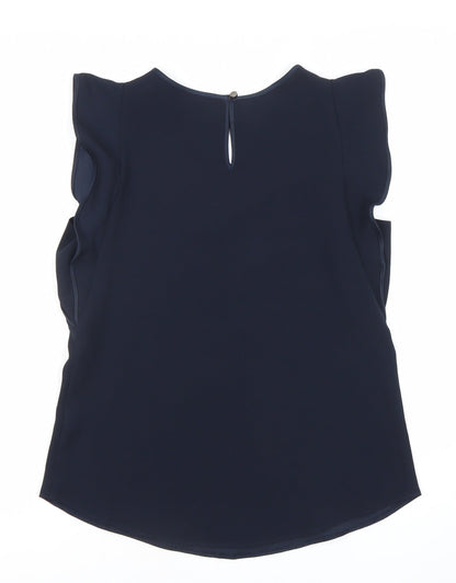 Womens UK Size 8 Dorothy Perkins Blue Basic Blouse