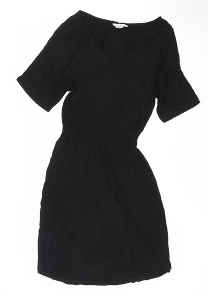 H&M Women’s Black XS A-Line Knee Length Viscose Dress