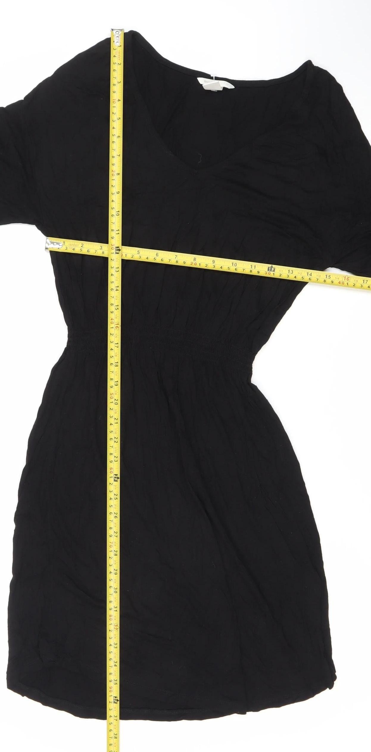 H&M Women’s Black XS A-Line Knee Length Viscose Dress