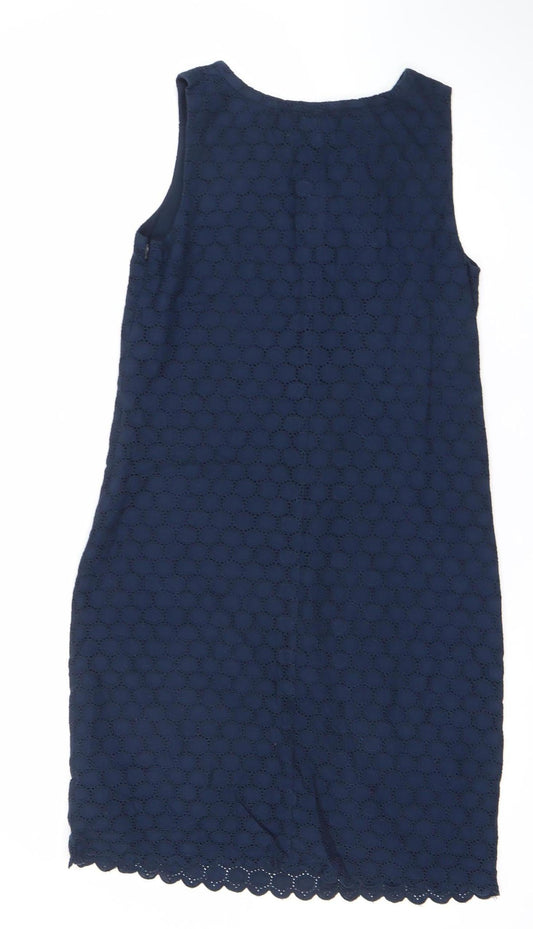 Gap Women’s Blue Cotton Lace Sleeveless Shift Dress Size 4