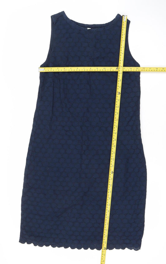 Gap Women’s Blue Cotton Lace Sleeveless Shift Dress Size 4