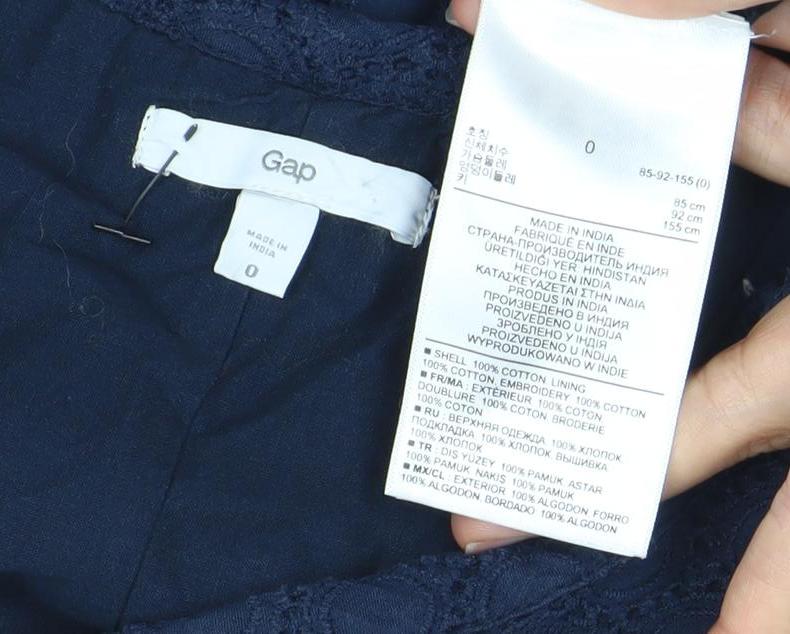 Gap Women’s Blue Cotton Lace Sleeveless Shift Dress Size 4