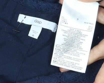 Gap Women’s Blue Cotton Lace Sleeveless Shift Dress Size 4