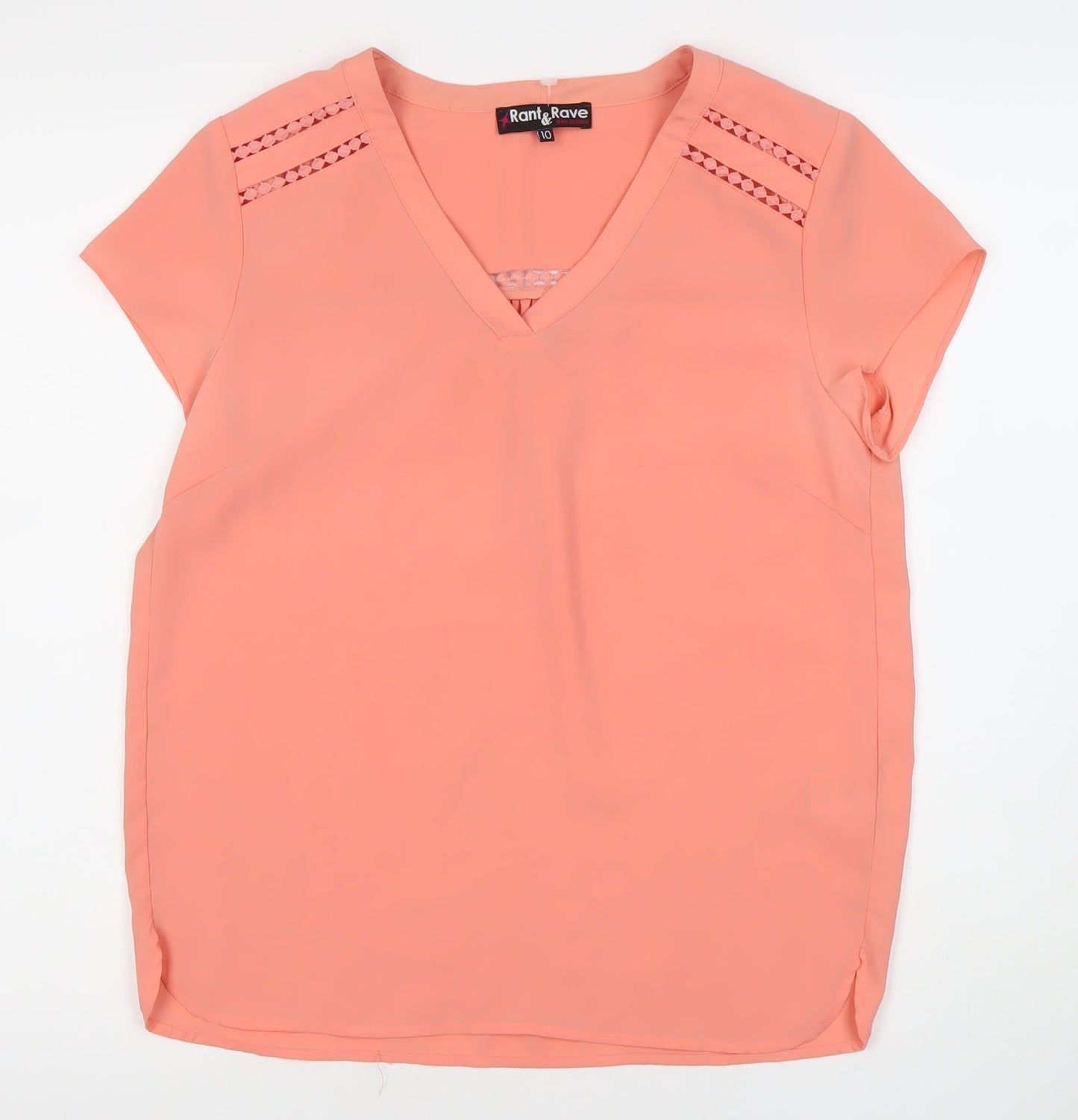 Womens UK Size 10 Rant & Rave Pink Tunic Blouse
