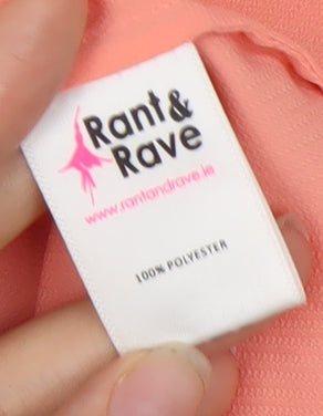 Womens UK Size 10 Rant & Rave Pink Tunic Blouse