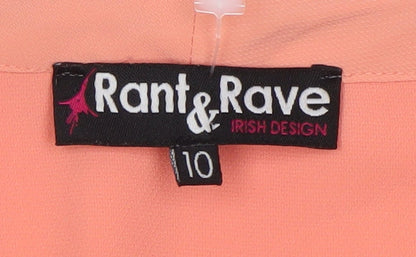 Womens UK Size 10 Rant & Rave Pink Tunic Blouse